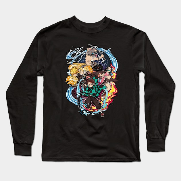 Demon Blade Hunter Long Sleeve T-Shirt by KakenC